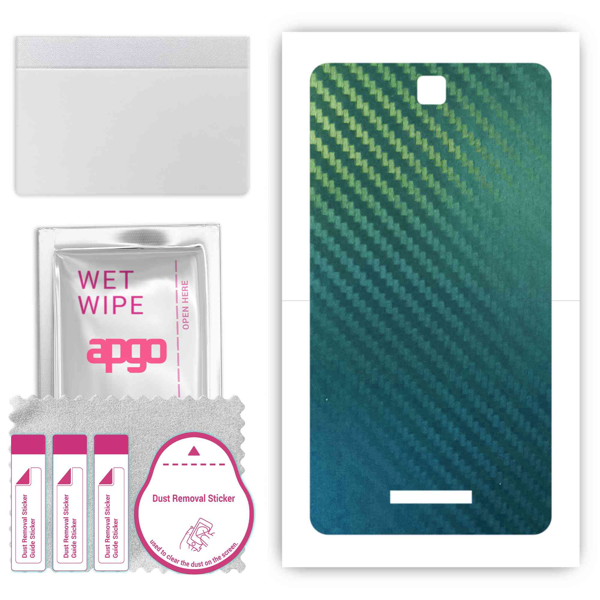 

apgo Protective Skin Sticker for the back compatible with Kruger&Matz EAGLE 702, Wrap Film, Foil, Vinyl - Pattern Carbon Chameleon CAKA1