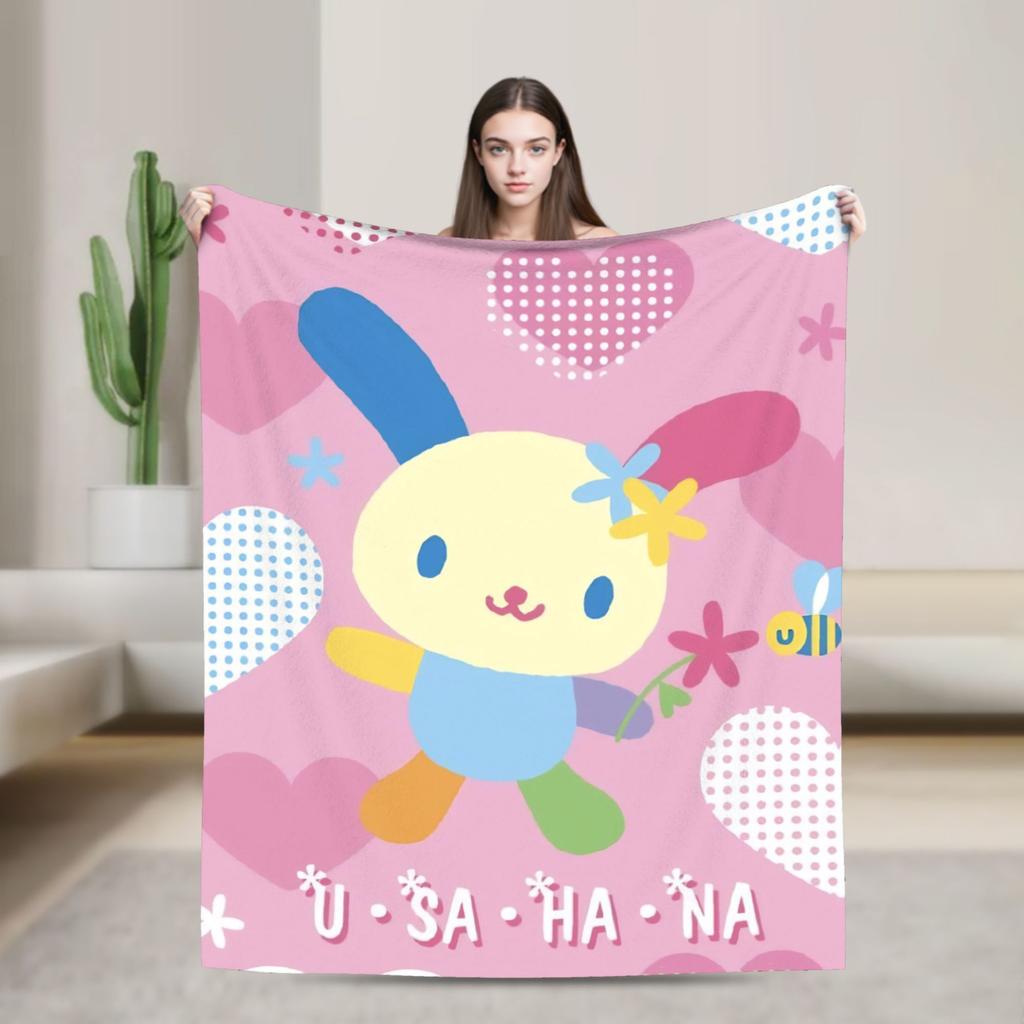 Usahana Cartoon Plush Blanket Kids Adult  Flannel Throw Blanket For Living Room Super Warm Custom  Quality Bedspread Gift Idea