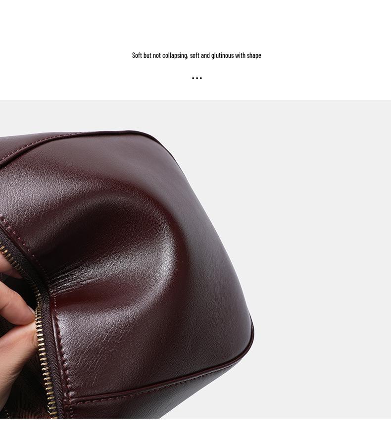 Genuine Leather Women's Small Handbag 2025: Autumn/Winter Coin Purse Versatile Fashion Shoulder Crossbody Bag