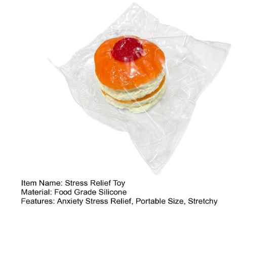 Simulated Strawberry Cake Squeeze Toy Anxiety Relieving Fruit Chocolate Wafer Roll Sensory Toy Soft Stretchy Dessert Focus Aid Relaxation Tools