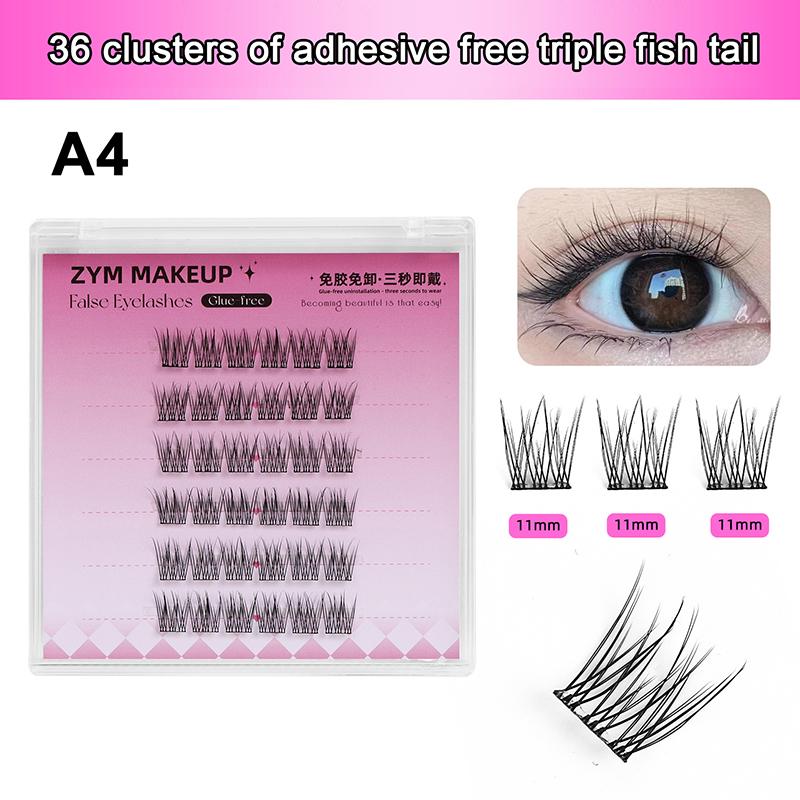 1 Box Self Adhesive Eyelash,Pre Glued Eyelash,Cluster Eyelash,No Need Glue,Easy To Put On, Diy Eyelash Extension