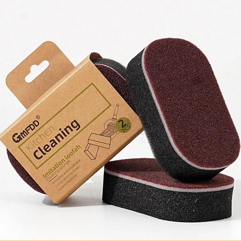 Magic Sponge Strong Thickened Double Sided Kitchen Dishwashing Brush Brushing Pot Bottom Rust Black Stain Artifact Clean Brush