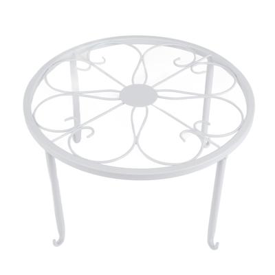 Suporte de Planta de Ferro de Camada Única de Chão Simples Baixo Suporte para Vaso de Planta Varanda Sala de Estar Flor
