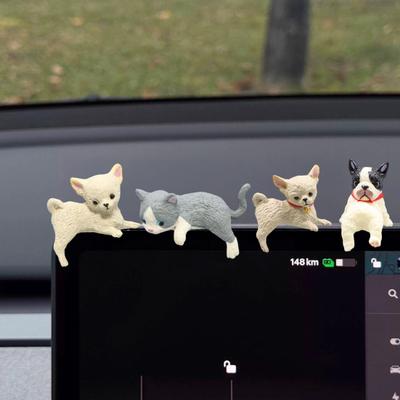 Yousheng Car Ornament Lightweight Mini Cat Figurine Computer Monitor Office Desk Decoration Car Dashboard Accessories