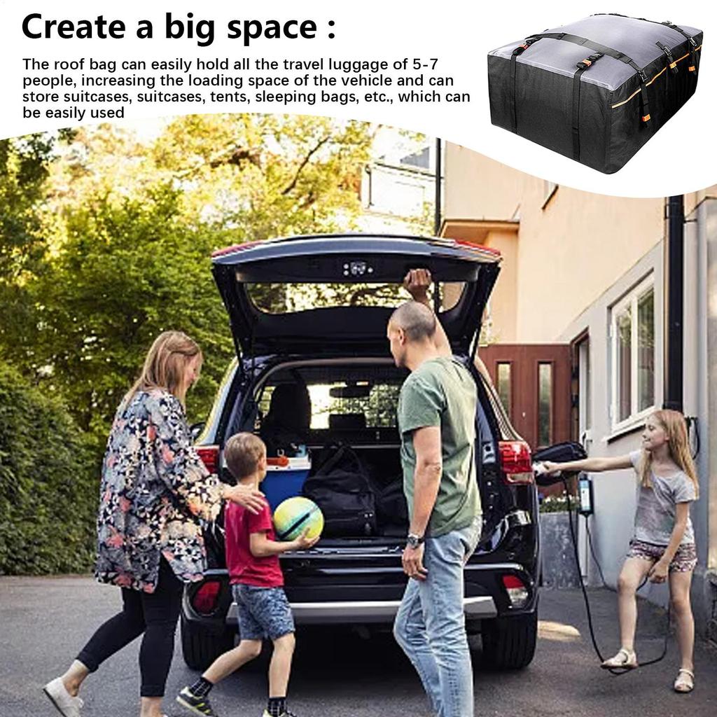 Car Roof Bag Waterproof Luggage Storage Roof Bag Cargo Carrier For SUV Truck Vehicle Travel Camping Road Trip Adventure Family