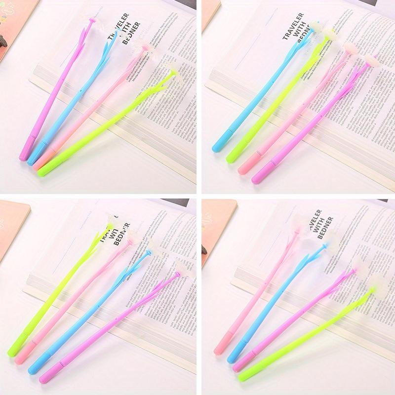 Back To School Season 10pcs 0.5mm Sun-changing Flower Gel Pen Cute Learning Stationery Water-based Pen Color-changing Flower Pen When Exposed To Light