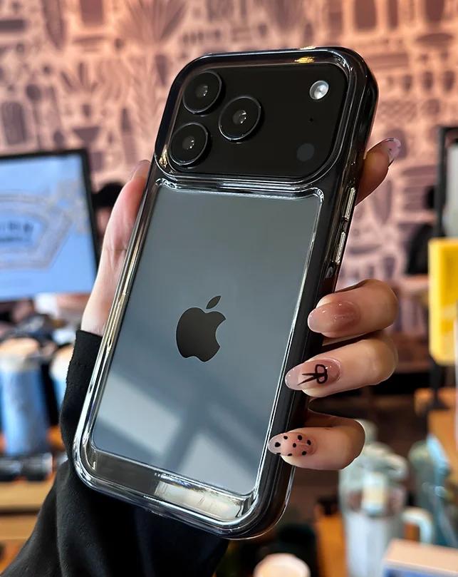

Роскошный прозрачный жесткий акриловый чехол для телефона для iPhone 17 Pro 16 15 14 13 12 11 Pro Max XS XR X Plus Air Мягкий противоударный бампер iPhone X