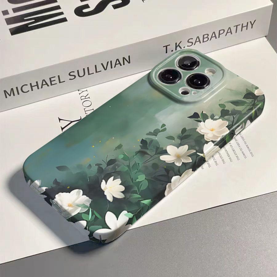 White Flower Phone Case for Oppo Realme C75 C63 C65 C67 C53 C55 C35 C33 C20 C21Y C30S 9 9i 8 8i Pro Plus 4G 5G Hard PC Cover