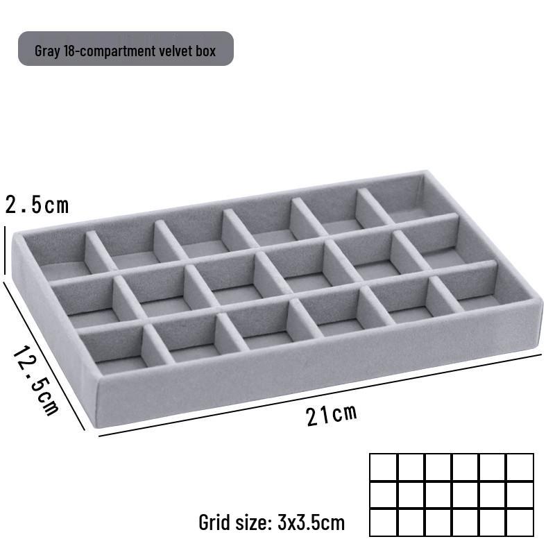 Samt-Schmuckschatulle für Ringe und Ohrringe - Staubdichte Aufbewahrungs- und Vitrinenschachtel