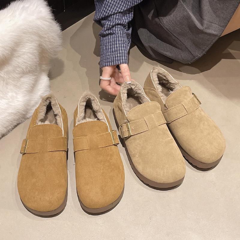 One-pedal lazy single shoes platform all-inclusive Boken women's shoes 2025 new autumn and winter popular Japanese Boken shoes women