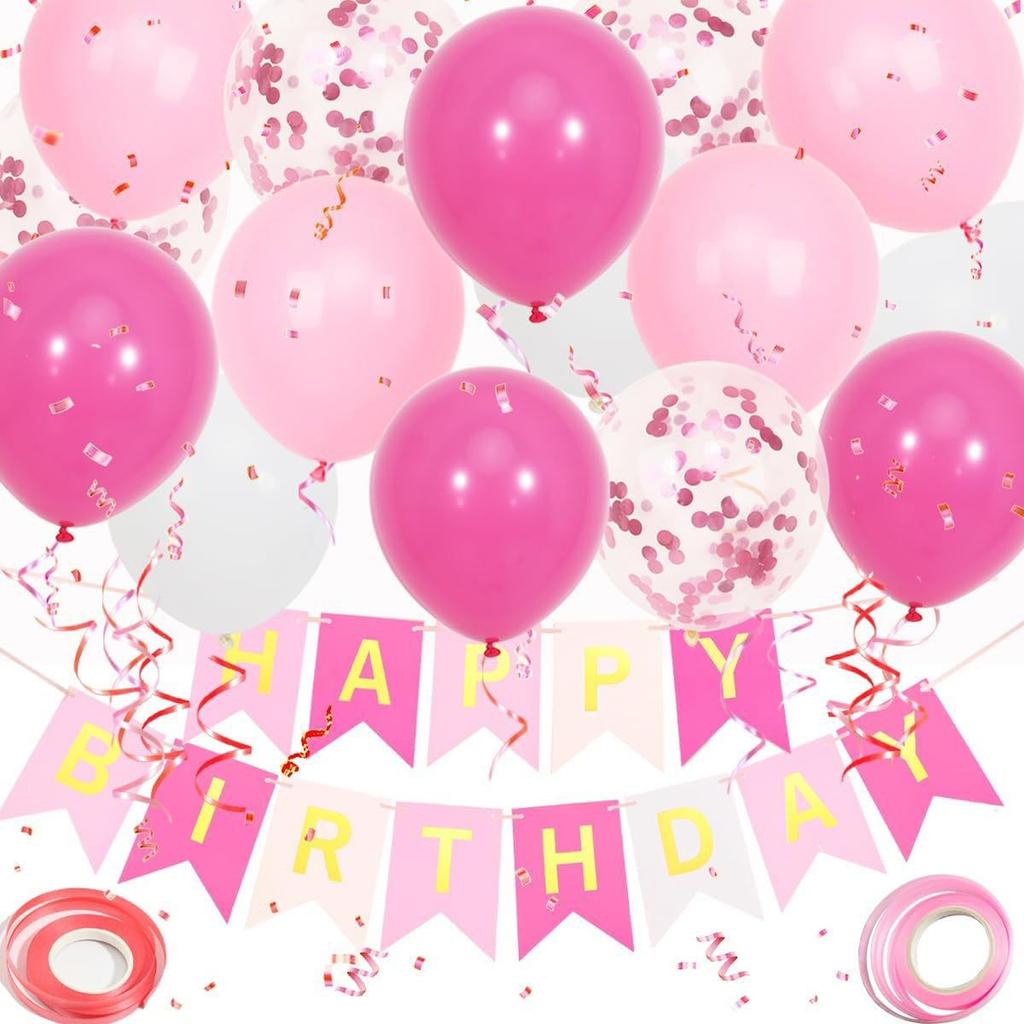 19 Pieces Birthday Party Balloon Set Happy Birthday Banner Garland Balloon Decorations for Birthday Party Supplies