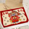 Dragon Year Lucky Home Tappetino antipolvere, antiscivolo, zerbino tagliabile, tappeto di Capodanno