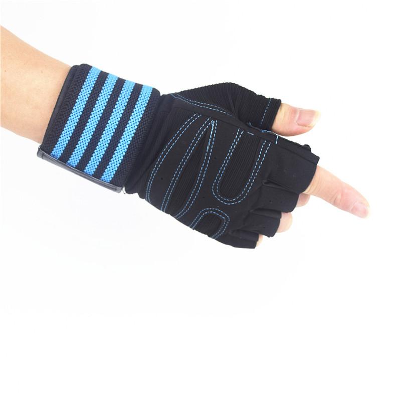 

Weightlifting Gloves with Wrist Support for Heavy Exercise Body Building Gym Training Fitness Handschuhe Workout Crossfit Gloves M синий