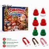 Decorative Bottle Toppers for Christmas 9 Pcs Mini Knit Hat And Scarf Set Advent Calendar, Handmade Tiny Santa Gift Kids Scarves Countdown Calendar
