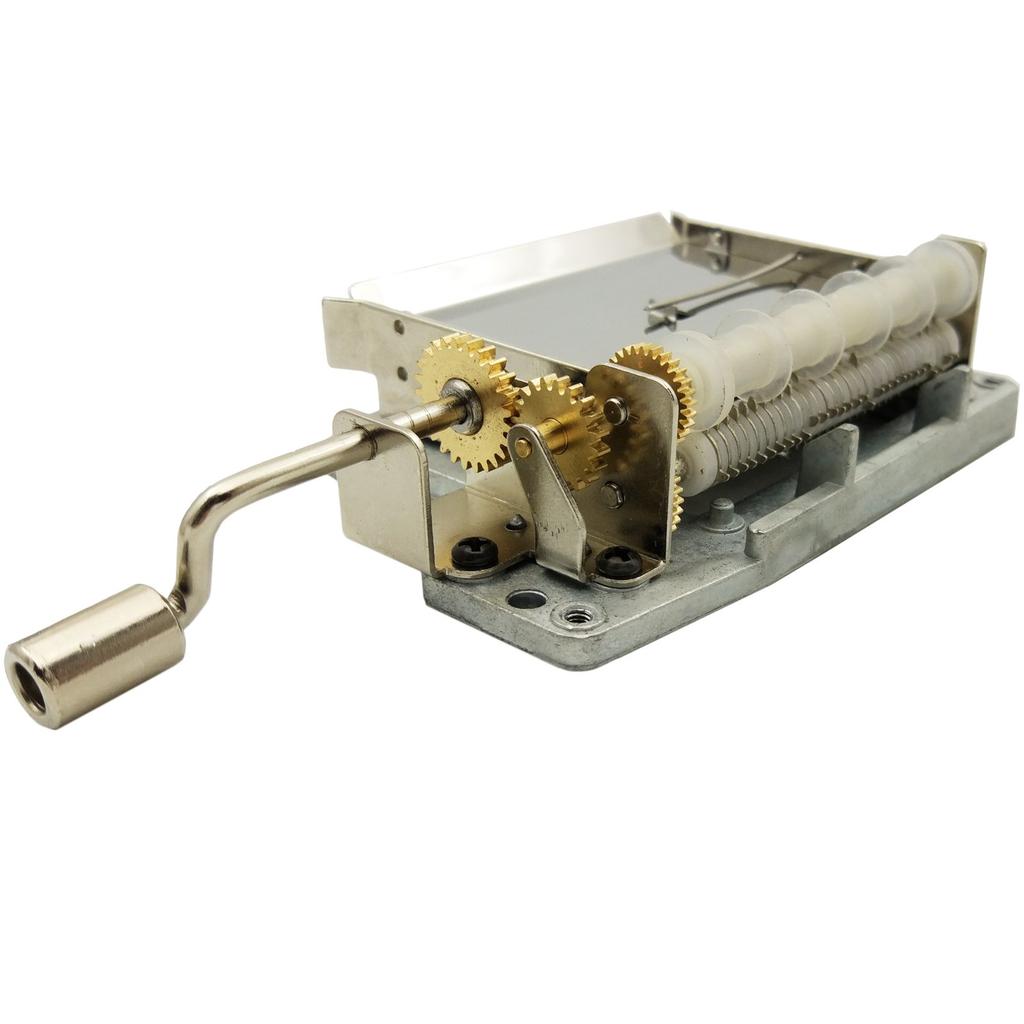 Wingostore 30 Valve Hand Crank Music Box Music Box Movement with Copper Gear DIY Make Your Music Tool Kit Gear 30 Valve Movement (Copper Body)