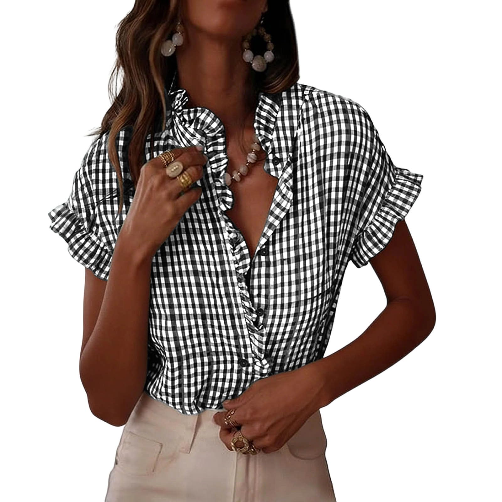Women s Fashionable Casual Top L чёрный
