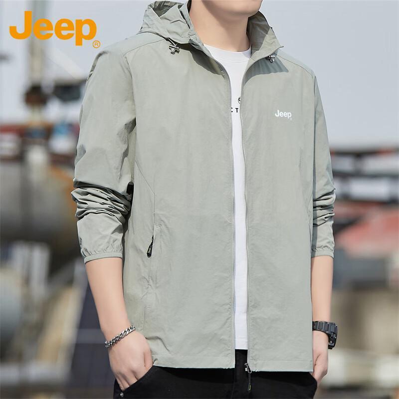 JEEP Men's Hooded Sun Protection Jacket