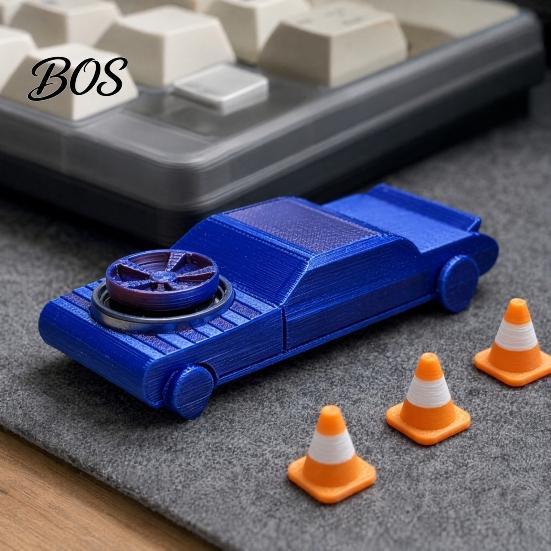 Stress Relief Car Toy 1/2Pcs Pocket Drift Fidget with 3/6 Mini Cones, 2-in-1 Spinner & Desktop Racing Vehicle Toy, Desk for Adults, Gift Lovers