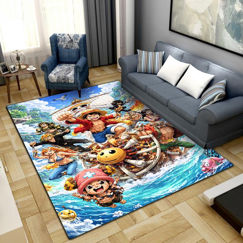 Nami Luffy Zoro Sanji Print Carpet Large Area Rug Non Slip Washable Floor Mat Bedroom Home Decor LXR152