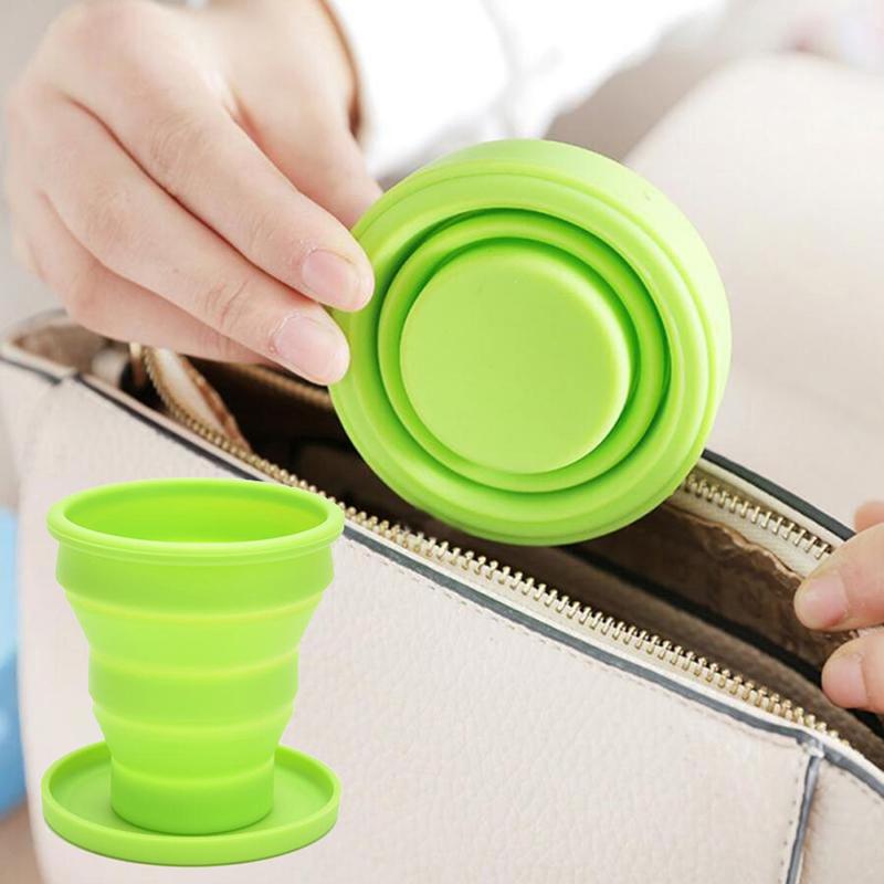 Portable Silicone Folding Cup Telescopic Drinking Collapsible Travel Camping Cup