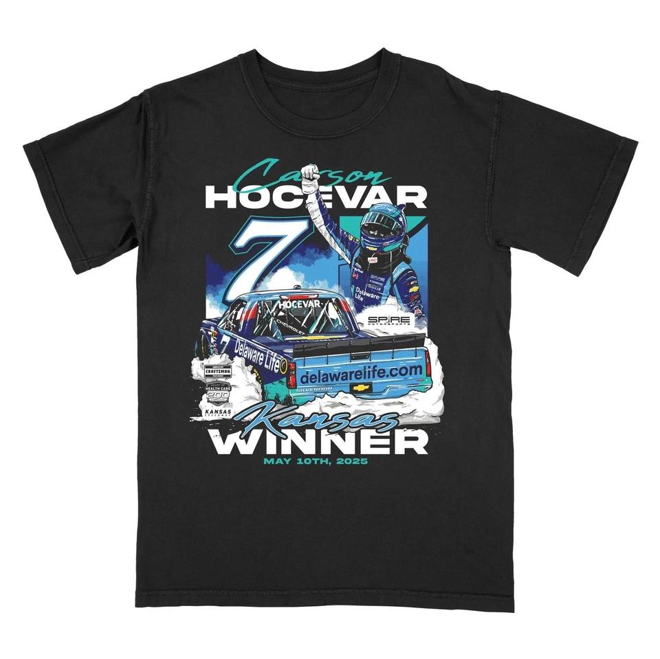 Carson Hocevar Kansas Winner 2025 NASCAR T-Shirt Race Fan Tee 3XL