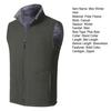 Men Winter Vest Sleeveless Stand Collar Solid Color Fleece Thick Keep Warm Plus Size Neck Protection Winter Waistcoat for Daily Wear