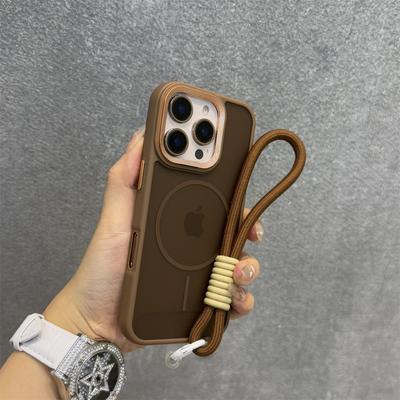 Luxus Matt Klar Für Magsafe Hit Farbe Stoßfest Bumper Für iPhone 16 15 14 Plus 13 12 11 Pro Max Umhängeband Magnetische Hülle