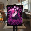 1PC Gothic Kawaii Print Flannel Blanket, High quality Comfortable for All Seasons, Home Decor, Warmth and Comfort, Perfect for Christmas Gifts