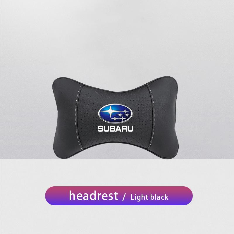 1Pcs Leather Car Interior Seat Headrest Neck Pillow For Subaru STI Impreza Legacy WRX BRZ Forester XV Outback Crosstrek Levorg Z14