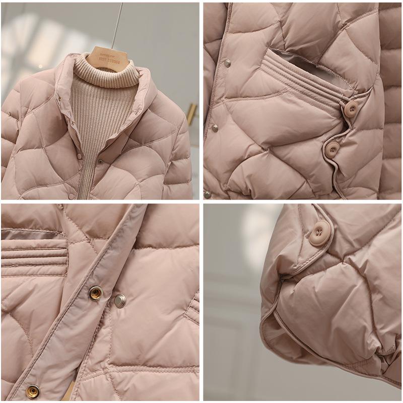 White duck down short down jacket women's new autumn and winter feeling light and fashionable small versatile coat