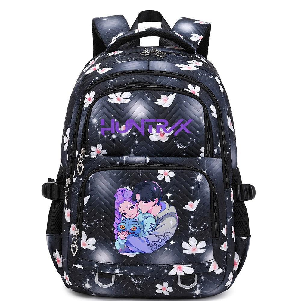 Kids Girls Kpop Hunters Rumi Zoey Printed Backpack Student School Waterproof Big Bag