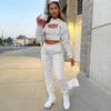 Fashion, Women's Clothing, Plush, Solid Color, Hooded Sweatshirt, Long Sleeved Drawstring, Long Pants Vest, Three Piece Set