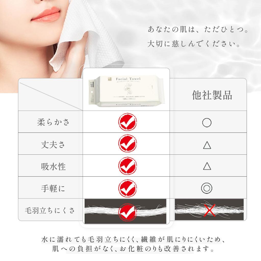 Sensitive Disposable Cleansing Face Facial Face Skin Thick Makeup Sensitive Skin [For Skin, 100% Cotton] Towel, Towel, Towel, Paper, Care, Travel,