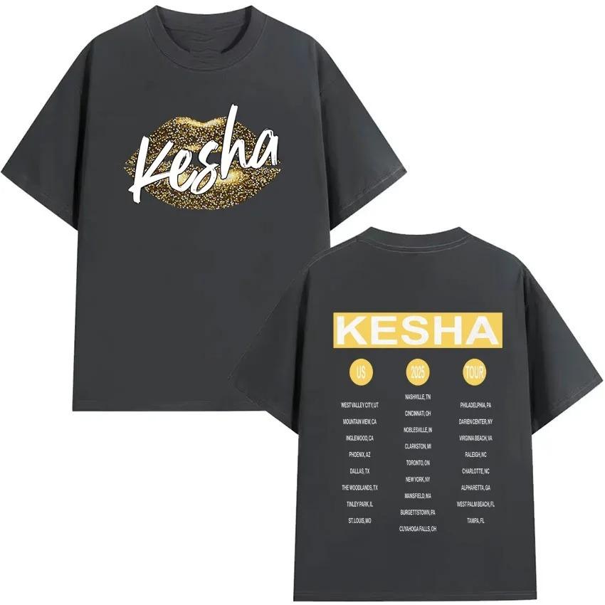 2026 Spring_Summer Harajuku Casual Millennium Kesha Singer Hip-Hop Men's Clothing Women's Fashion T-Shirt Hip Hop Streetwear Oversized Tshirt