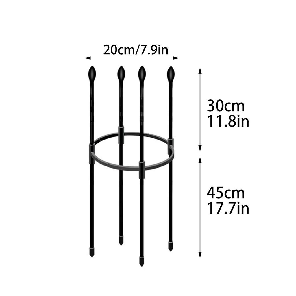 Black Garden Plant Climbing Frame Outdoor Flower Vine Support Rack Trellis for Ivy Roses Vertical Growth Decoration