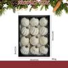 Retro Christmas Ornament Set - 12 Pieces, 8cm Holiday Decoration Balls for Tree