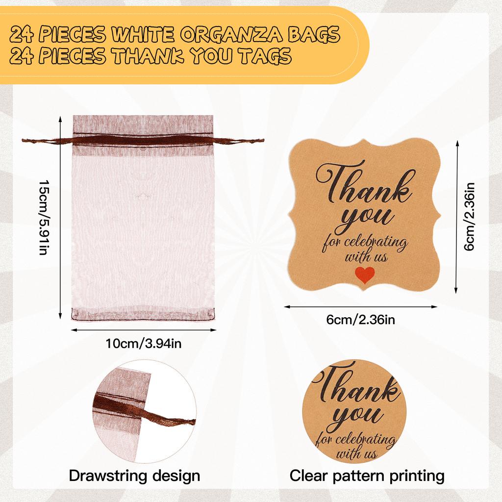 24 Sets Horse Bottle Opener Bulk Keychain with Thank You Card Organza Bags Theme Gift for Wedding Birthday Party Decorations