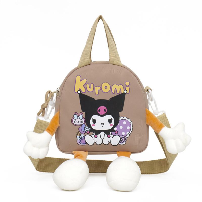 School Kid Kuromi Bag Cartoon Design Lightweight Nylon Material Outings Daily
