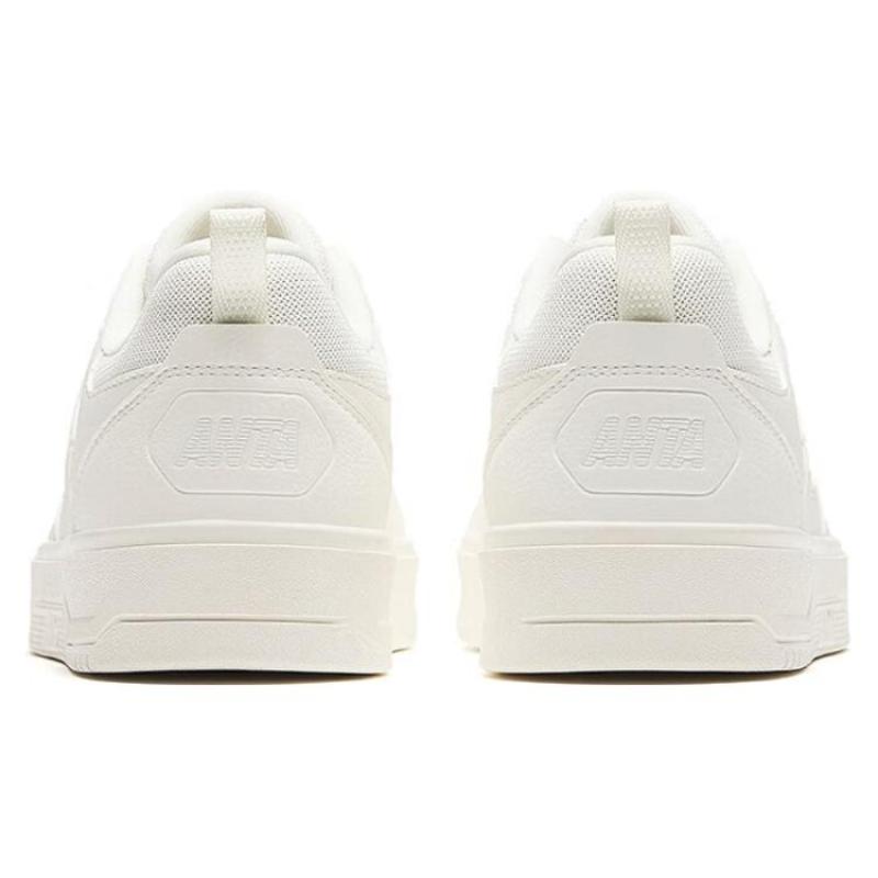 Anta Slip-Resistant Low-Top Skateboard Shoes Women's White Sneakers 122348011-1