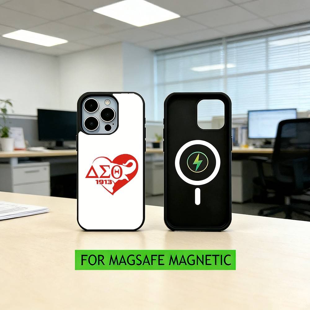 

D-delta S-sigma Theta Phone Case For iPhone17,16,15,14,13,12,11 Plus,Pro Magnetic with Magsafe Wireless Charging iPhone15PRO