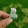 Natural Tibetan Turquoise Gemstone 925 Silver Statement Ring Size 9 For Girls