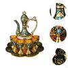 Coffee Cup And Teapot Collection, European Wine Pot Kits with Metal Glasses