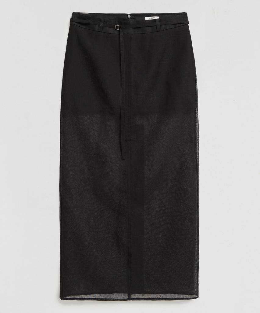 El Mood Woman Sheer Layered Skirt Black