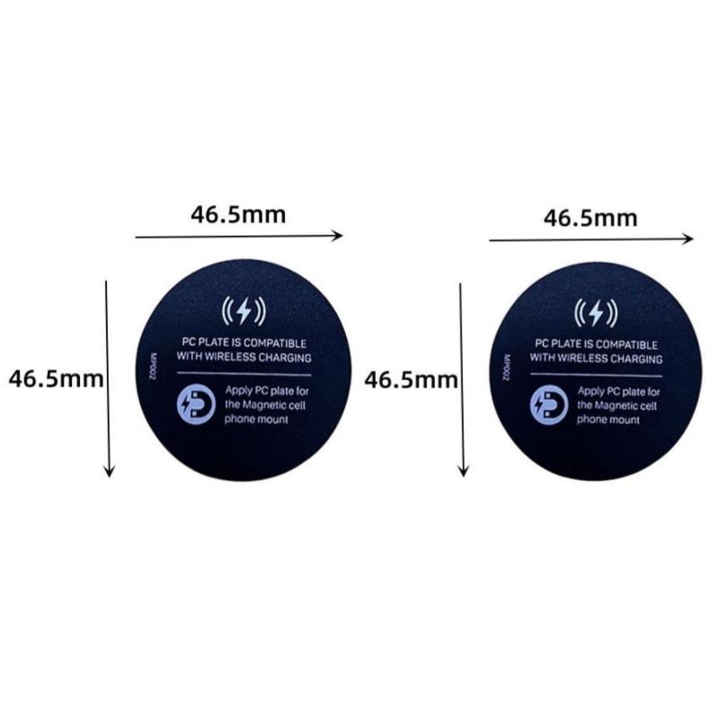 2pcs Universal Metal Plate Disk Sheets For Wireless Charger Magnet Plate Disk For Mobile Phone Holder Car Wireless Phone Holder
