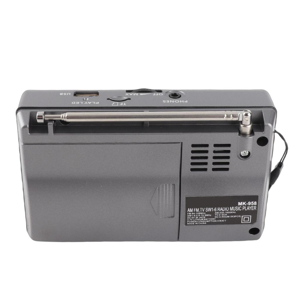 Portable Radio Battery Operated FM SW AM Full Band Receiver Radio with Retractable Antennae for Emergency Outdoor
