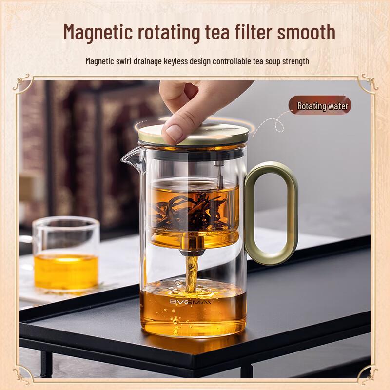 BVGMAV Magnetic Detachable Glass Tea Infuser Teapot