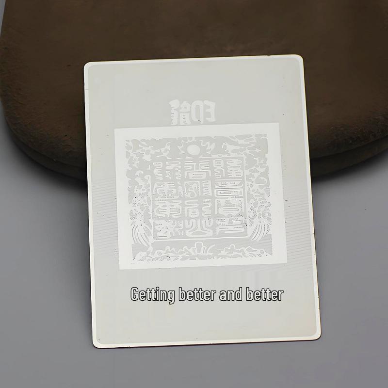 Yabin 999 Sterling Silver Custom Engraved Mirror-Finish Commemorative Corporate LOGO Plaque