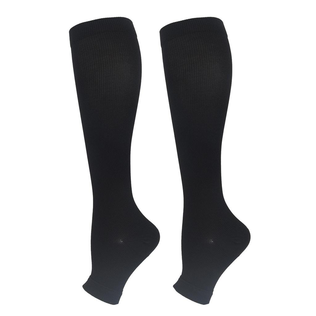 Unisex Elastic Compression Knee-High Socks for Outdoor Cycling, Running, and Fitness