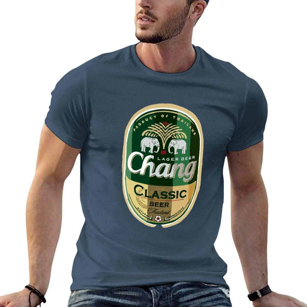 Thai Chang Beer Label TShirt t shirts for man pack white cotton t shirts high quality TShirt
