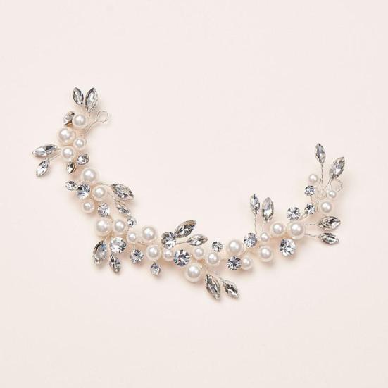 Bride Wedding Headdress Rhinestone Princess Style Faux Pearl Stage Show Performance Hair Decoration Wired Bridesmaid Bride Wedding Hair Jewelry